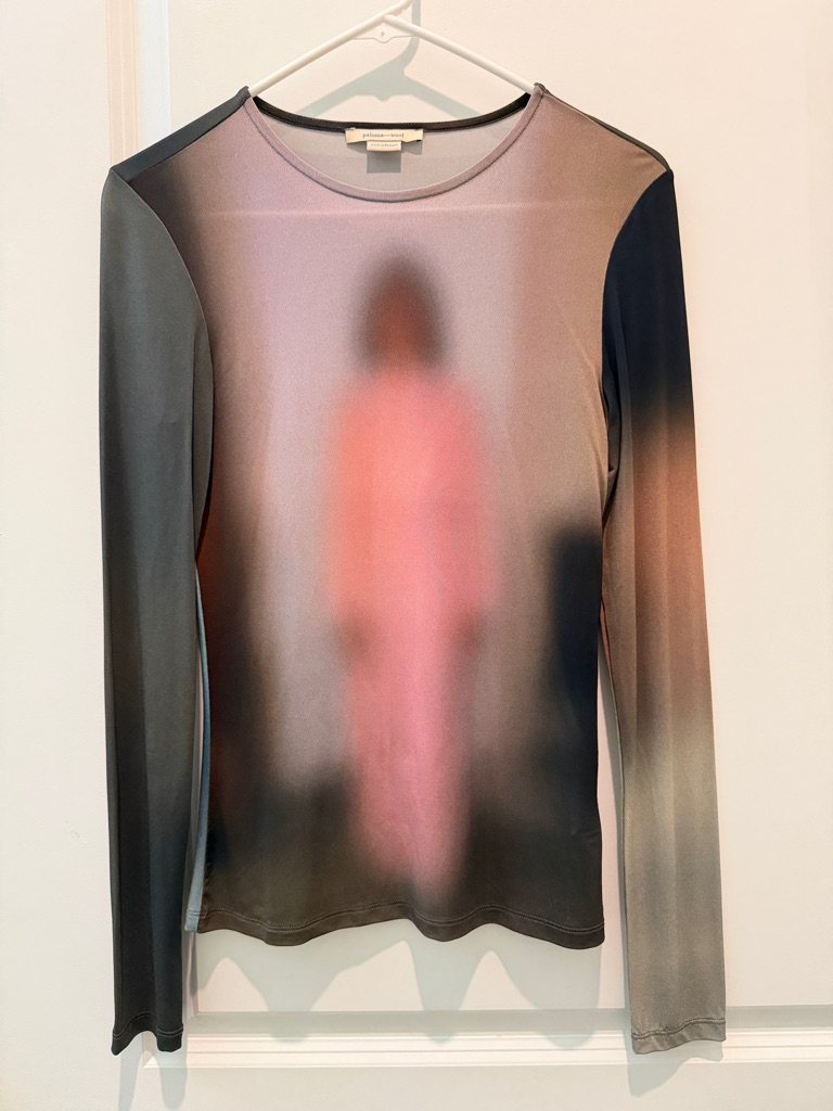 Paloma Wool Long-Sleeve Ombre Sheath Top In Pink And Gray — image 4 of 6